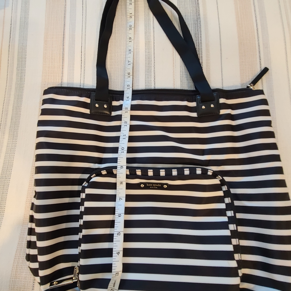 Kate Spade striped foldable tote bag